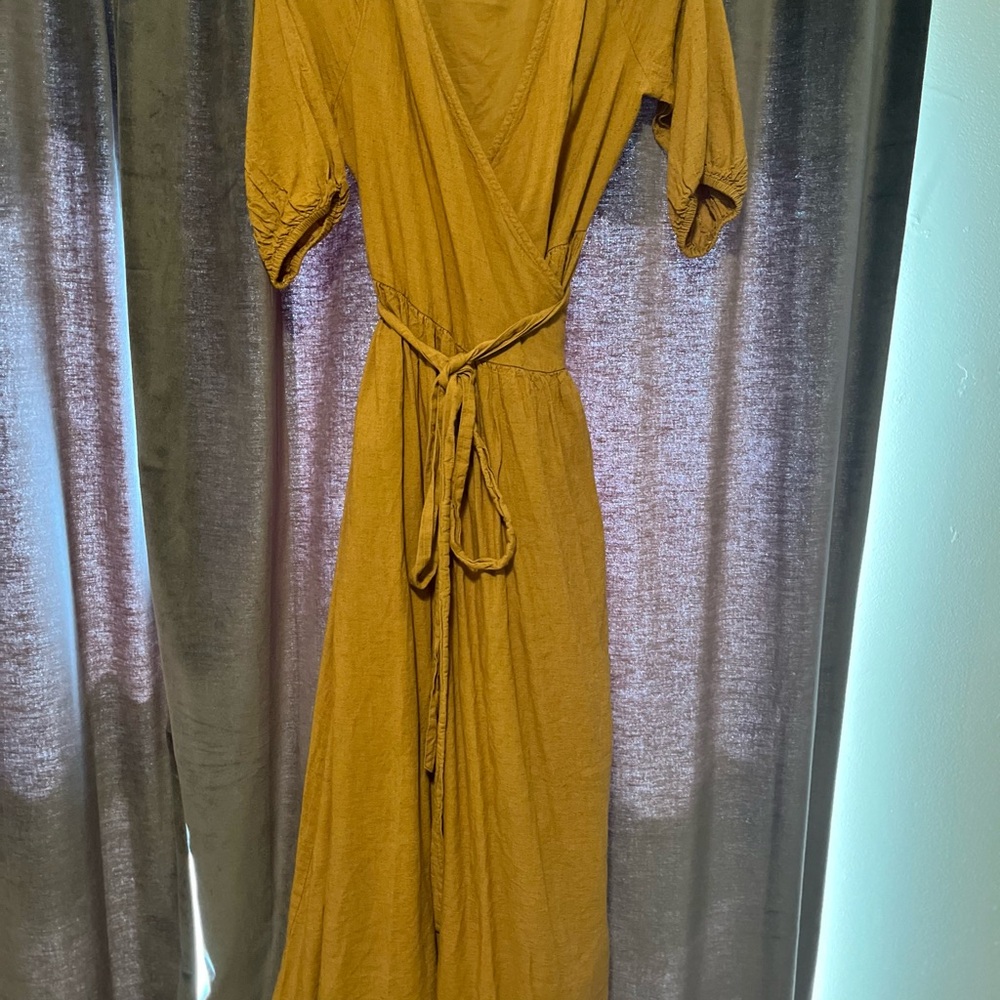 Little Cottonwood Astrid Dress Midi Wrap Sundress with Dolman Sleeves